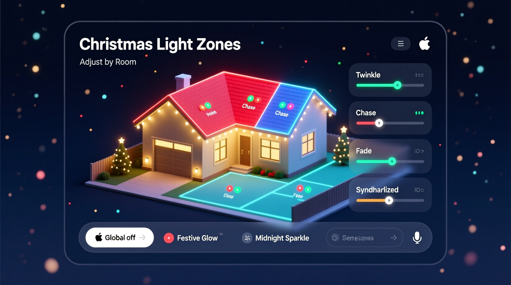 how to use smart home dashboards to manage multiple christmas light zones