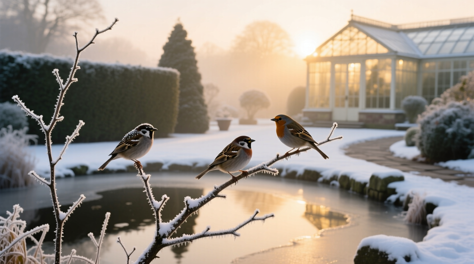 garden winter birds