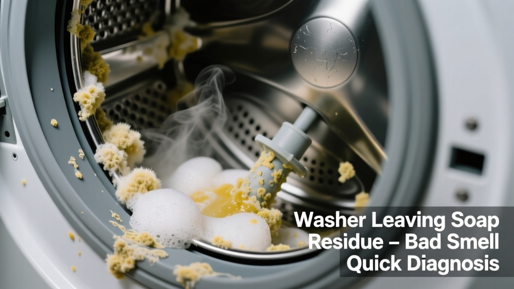 Washer Leaving Soap Residue & Bad Smell: Quick Diagnosis