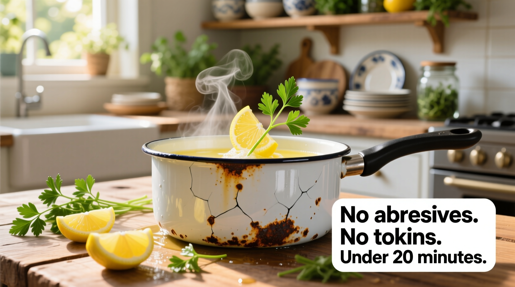 eco friendly rust removal for enamel cookware
