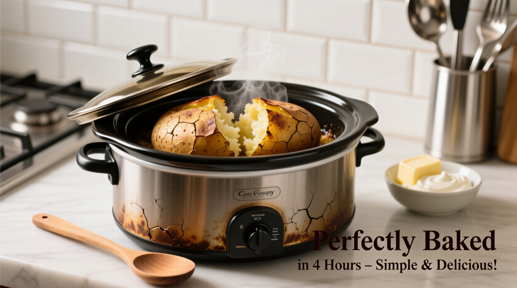 how to cook baked potatoes in a crock pot