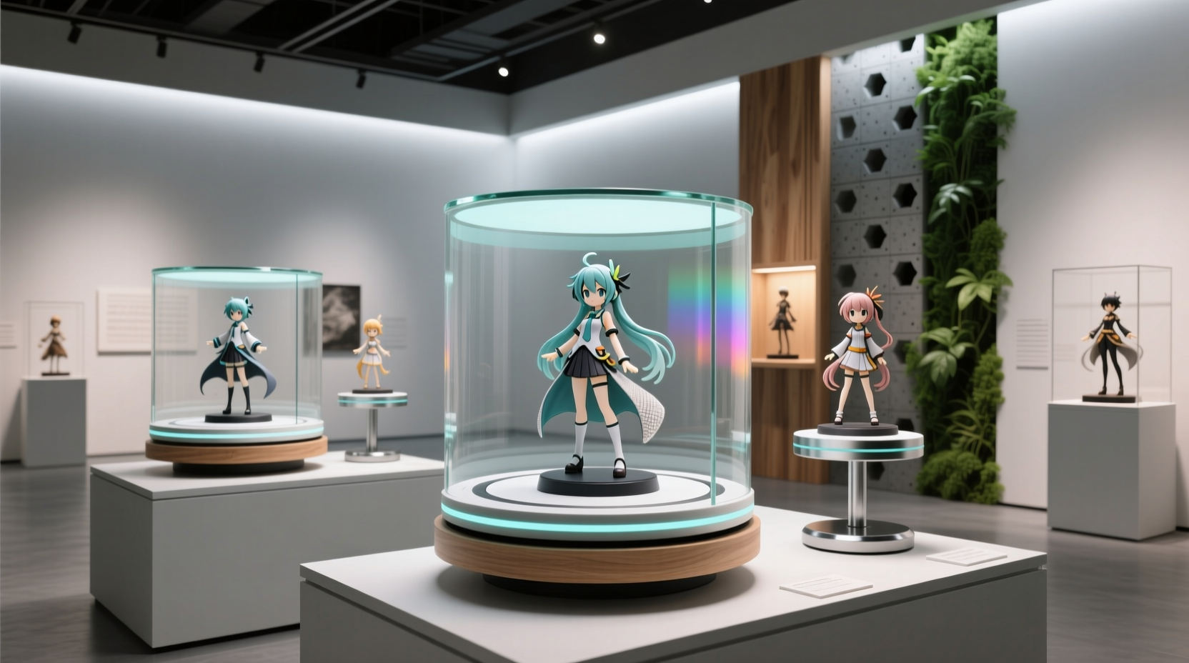 anime figure storage shelves vs turntables