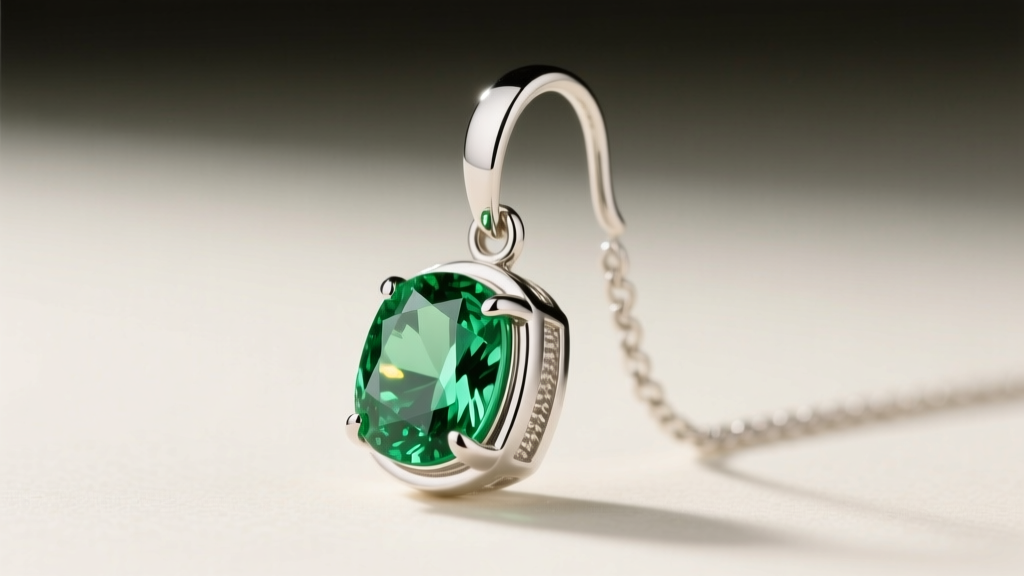 Side profile of a peridot dangle earring in a partial bezel setting, showing gallery depth and a secure metal lip over the stone