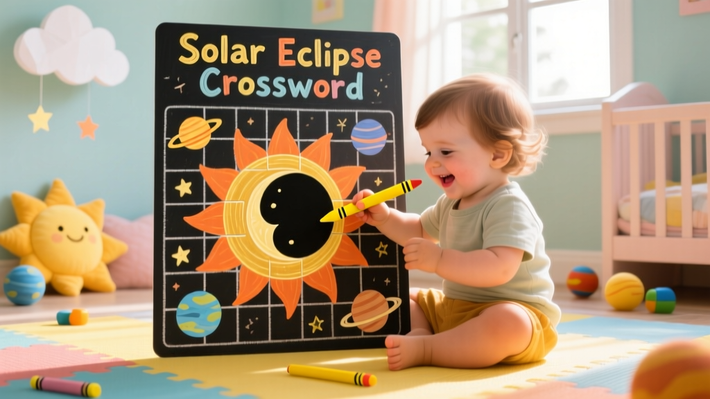 Solar Eclipse Crossword Puzzle: A Play-Based Learning Tool for Toddlers and Preschoolers