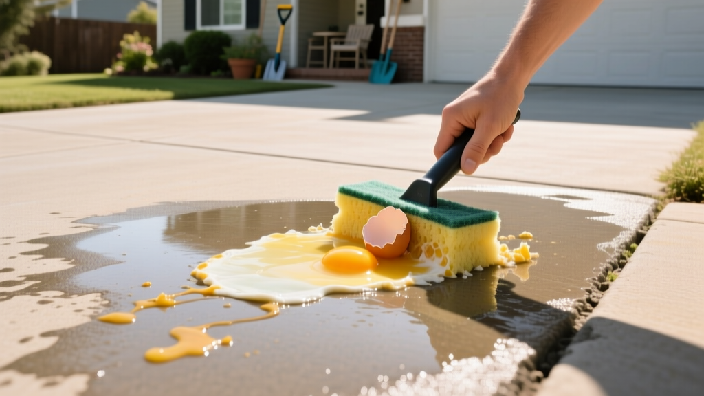 Tested & Easy: How to Get Egg Out of Driveway Fast