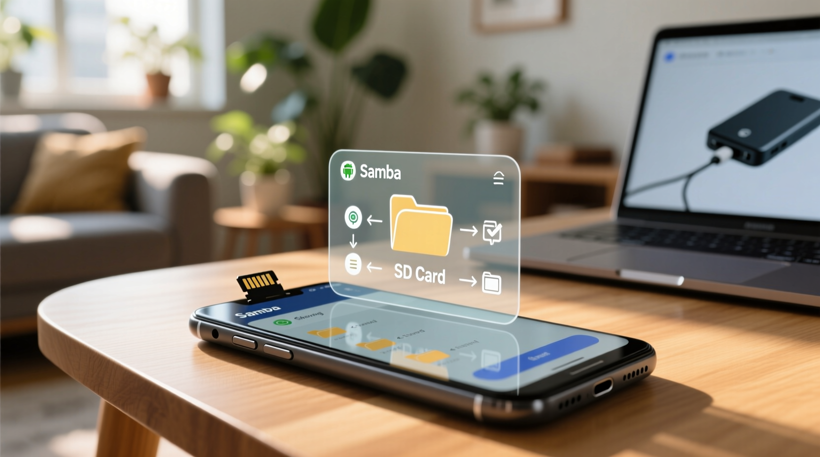 samba filesharing for android shares your sd card over