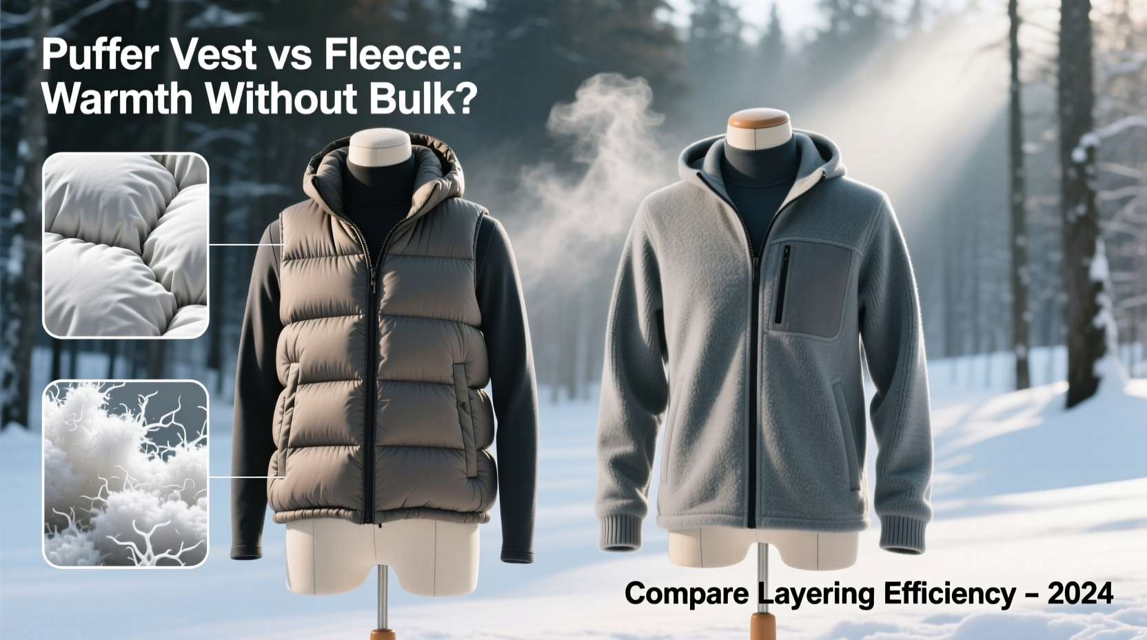 puffer vests vs fleece for layering which keeps you warmer without bulk