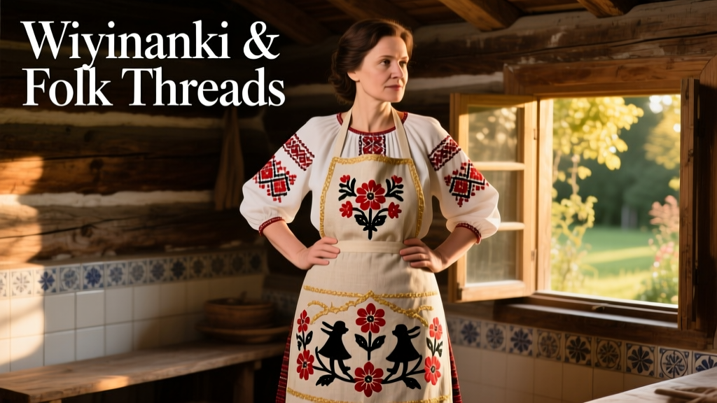 Polish Wycinanki Paper Cutting And Embroidery On Folk Aprons