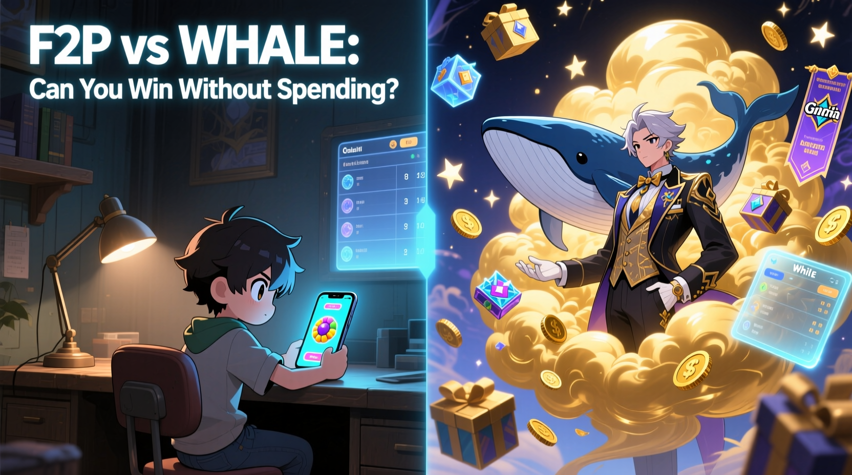 f2p vs whale accounts in gacha games is it really possible to compete without spending