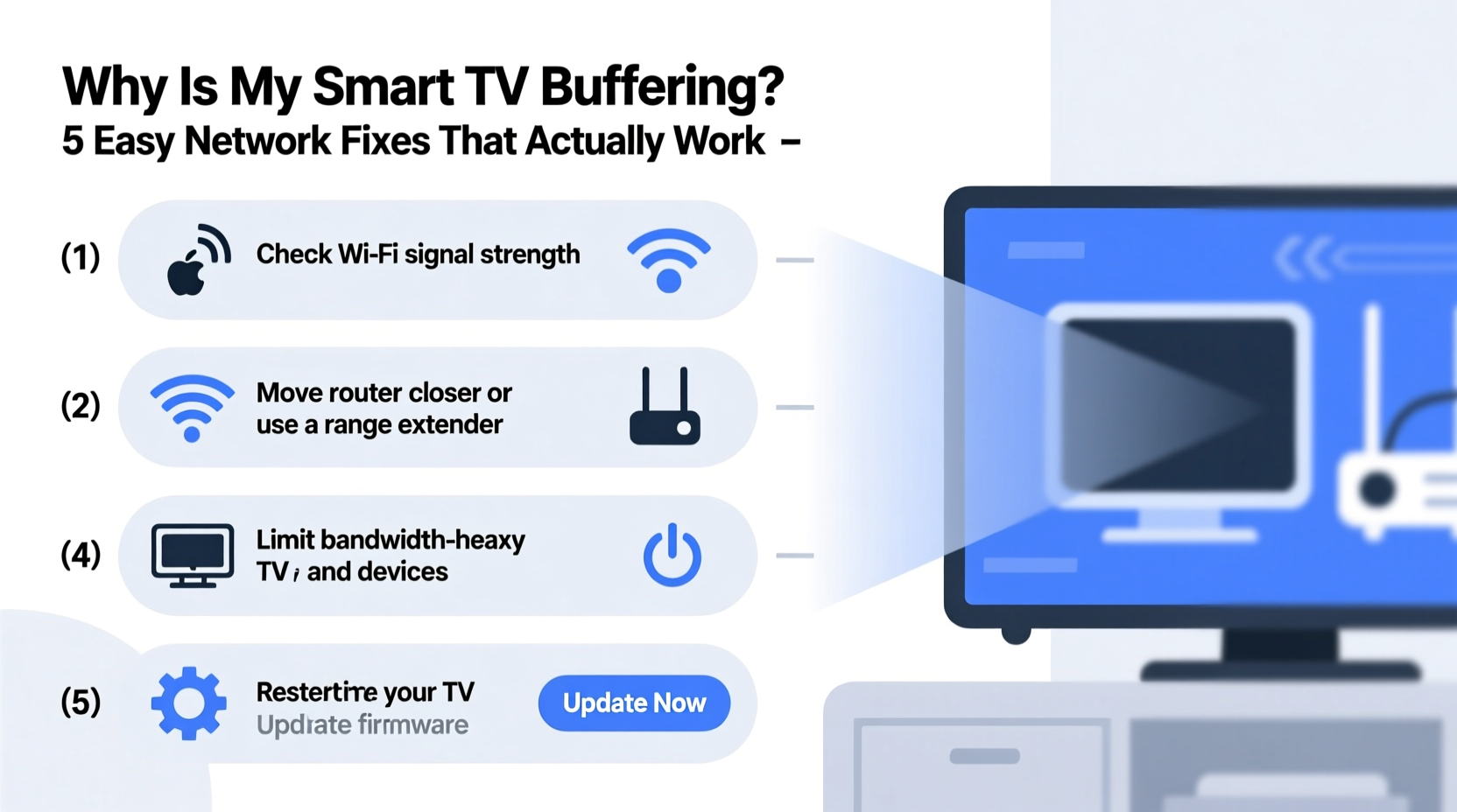 why is my smart tv buffering constantly easy network fixes that help