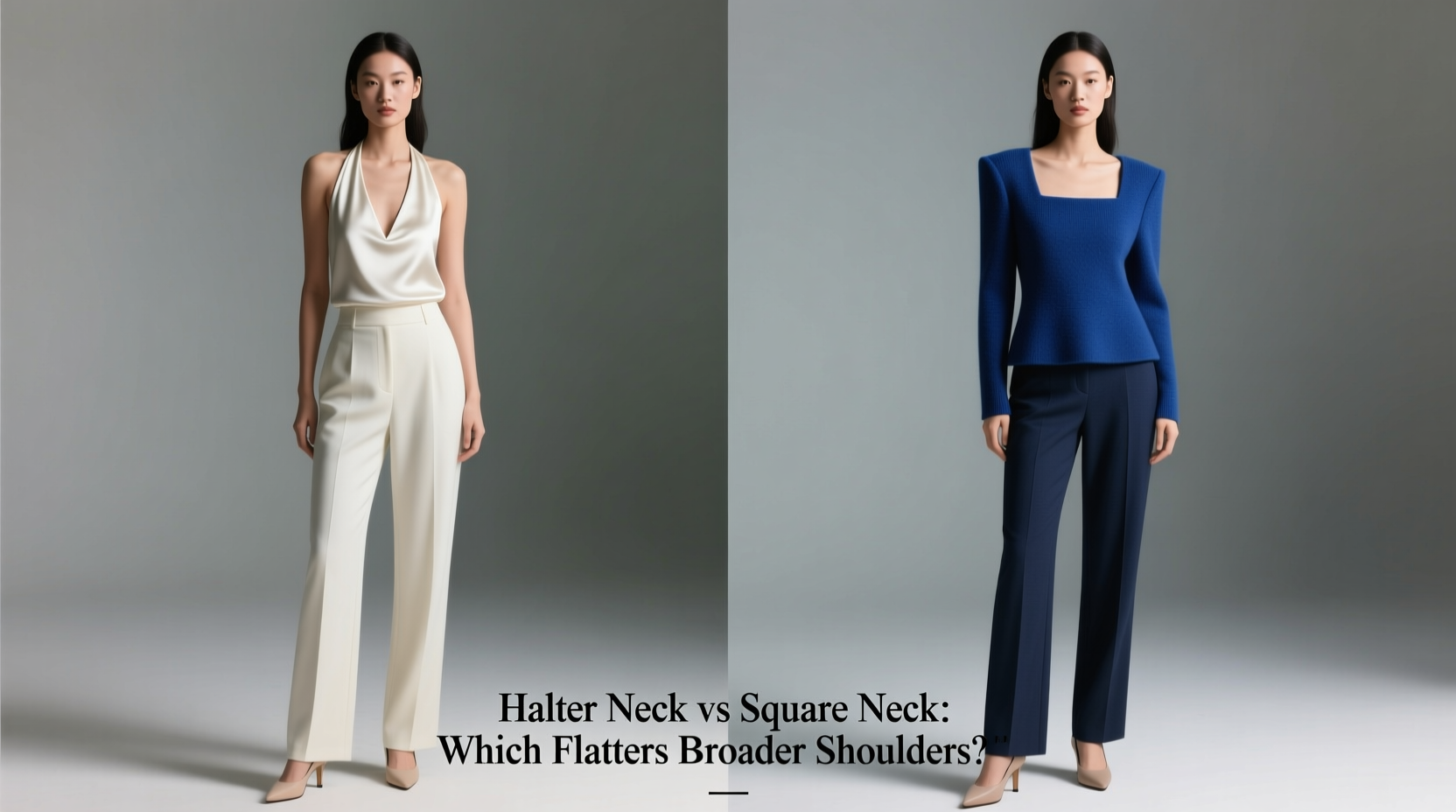 halter neck vs square neck tops which flatters broader shoulders
