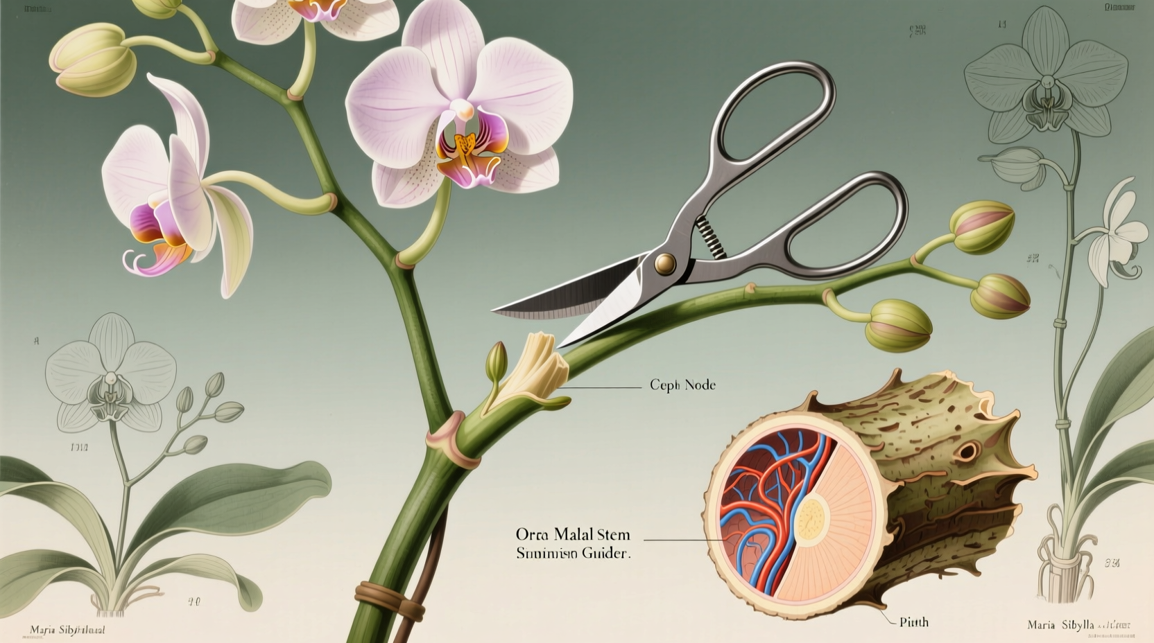 do you trim orchid stems