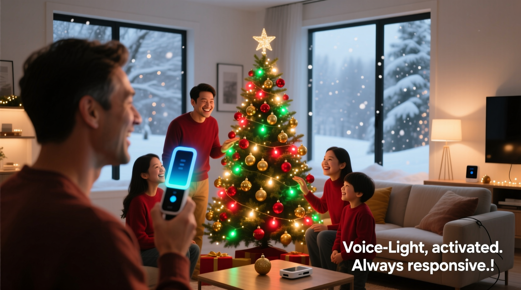 can you use voice commands to turn on smart christmas lights reliably