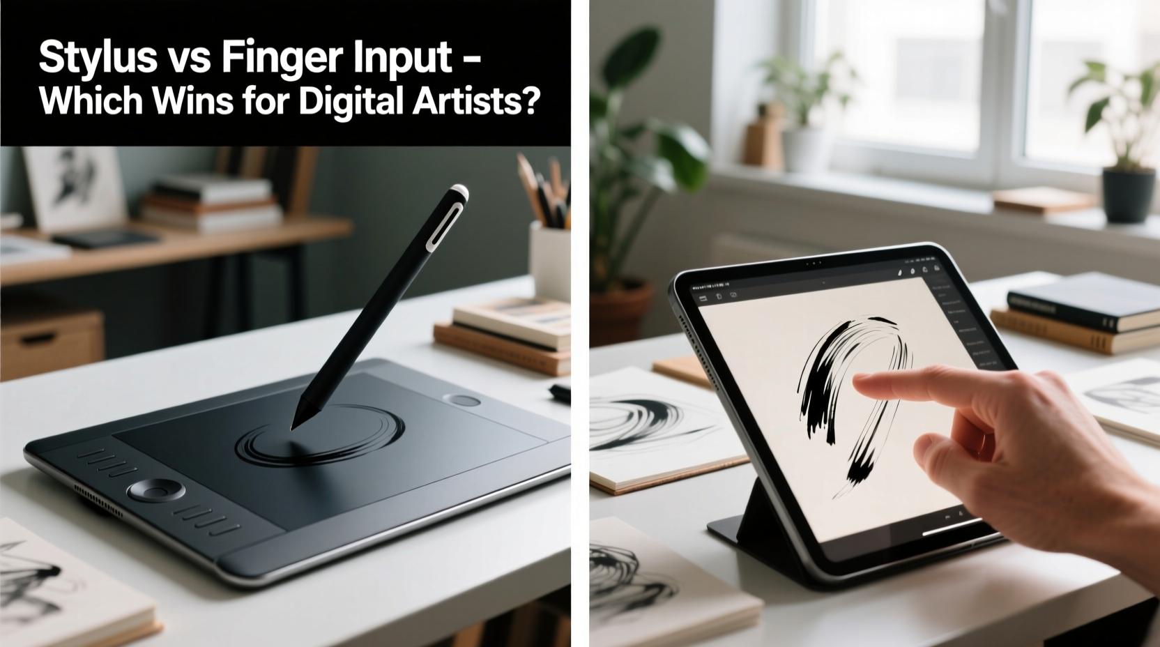 tablet stylus vs touchscreen finger input which is better for digital artists