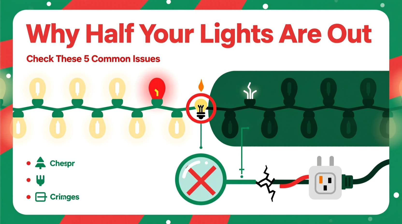 why does half my string of christmas lights go out troubleshooting guide