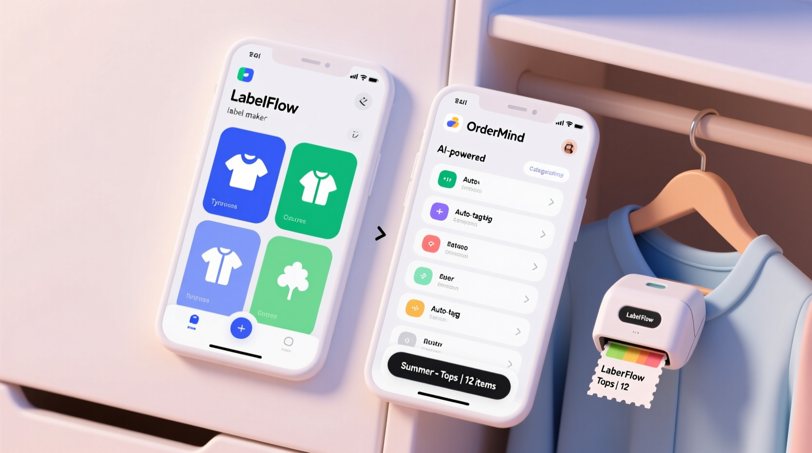 closet organization apps vs label makers for neurodivergent adults