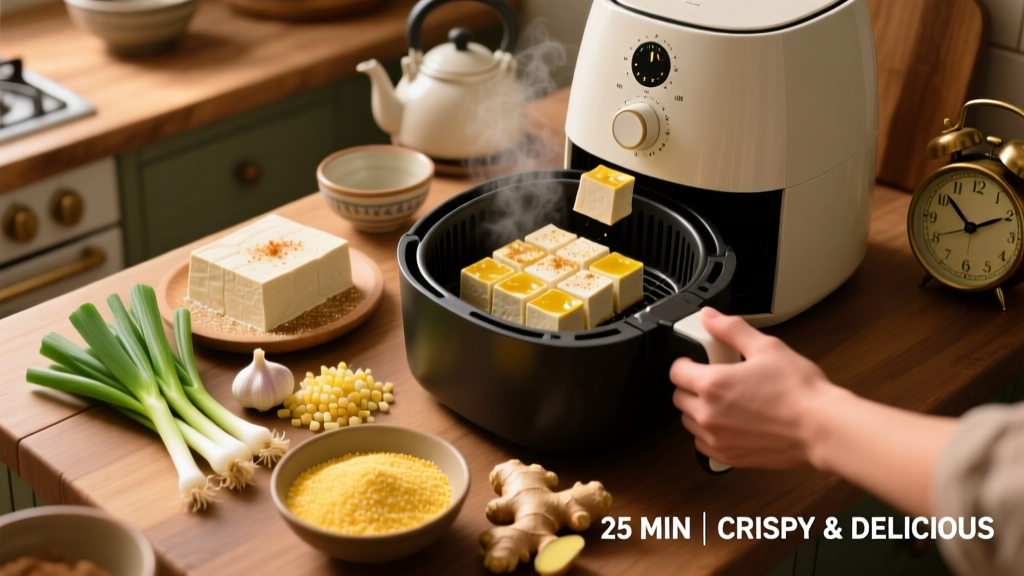 Crispy Air Fryer Tofu in 25 Minutes