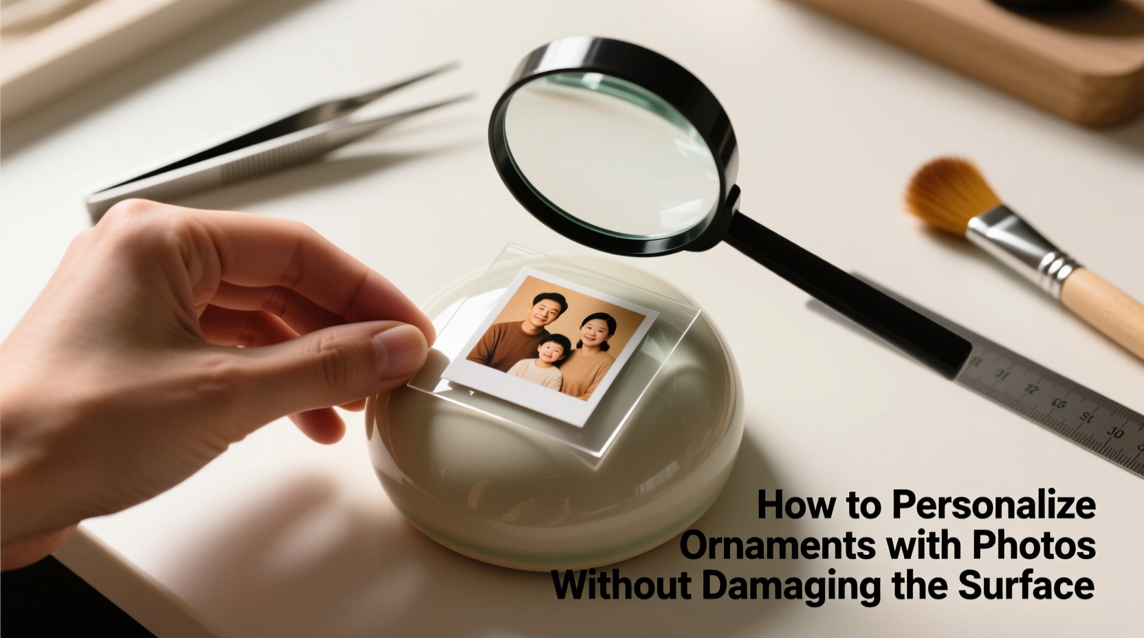 how to personalize ornaments with photos without damaging the surface