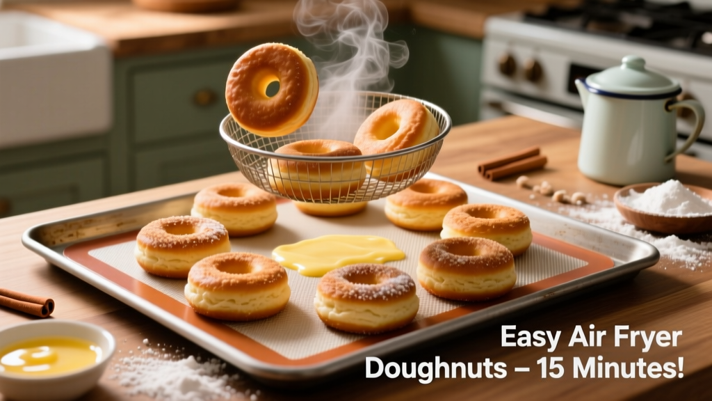 Easy Air Fryer Doughnuts from Canned Biscuits