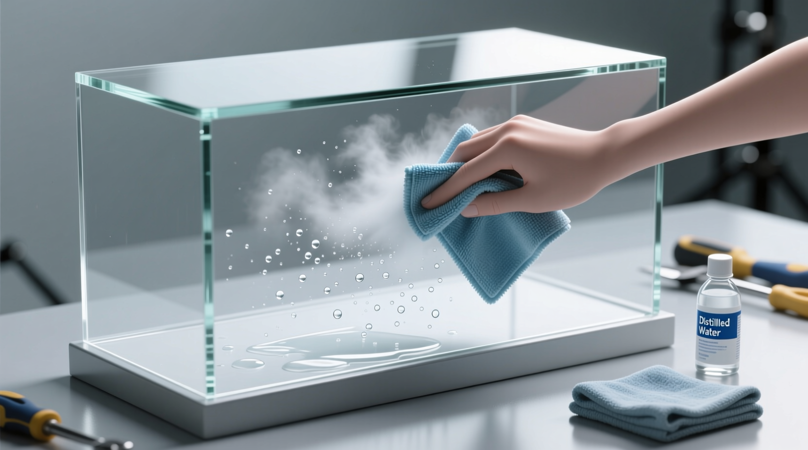 how to clean anime display cases without fogging