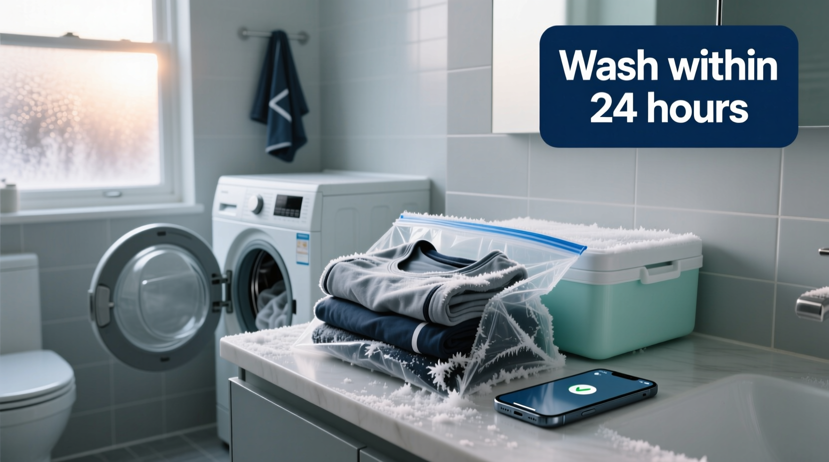 does freezing workout clothes remove odor