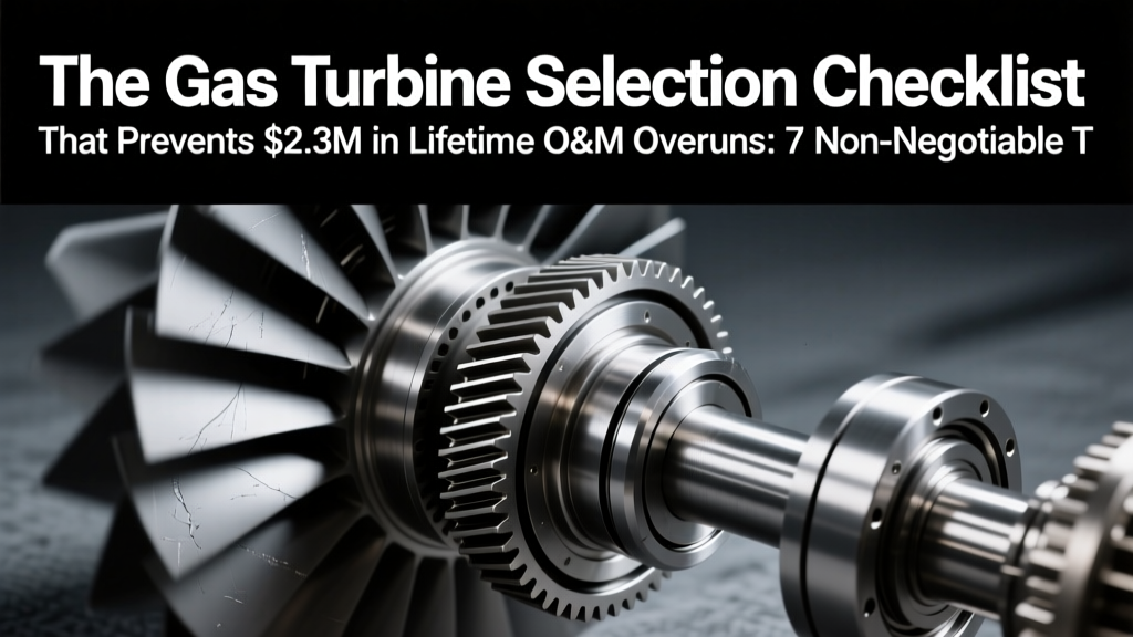 Gas Turbine Selection Checklist: 7 Non-Negotiable Filters