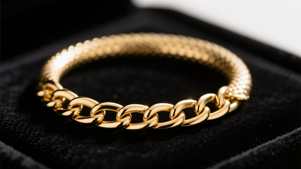 Close-up of a 14k gold-filled vintage snake chain resting on black velvet, highlighting its smooth, scale-like metallic surface.
