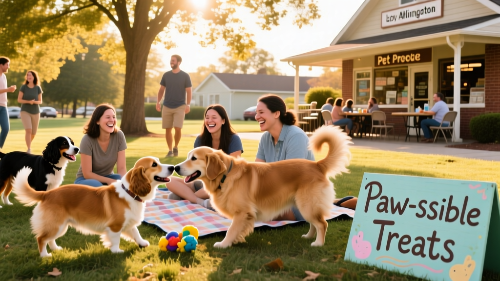 A fun, interactive dog-friendly activity in Arlington — such as a puppy social event or bakery visit