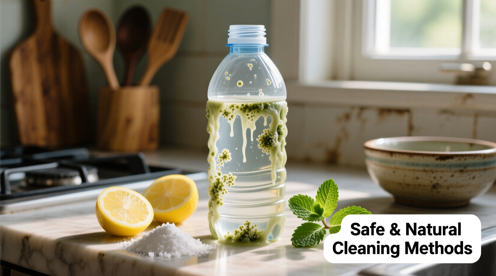 why is my water bottle slimy inside and the safest way to clean it naturally