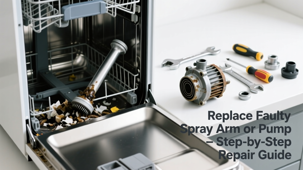 Dishwasher Not Cleaning? Replace Faulty Spray Arm or Pump