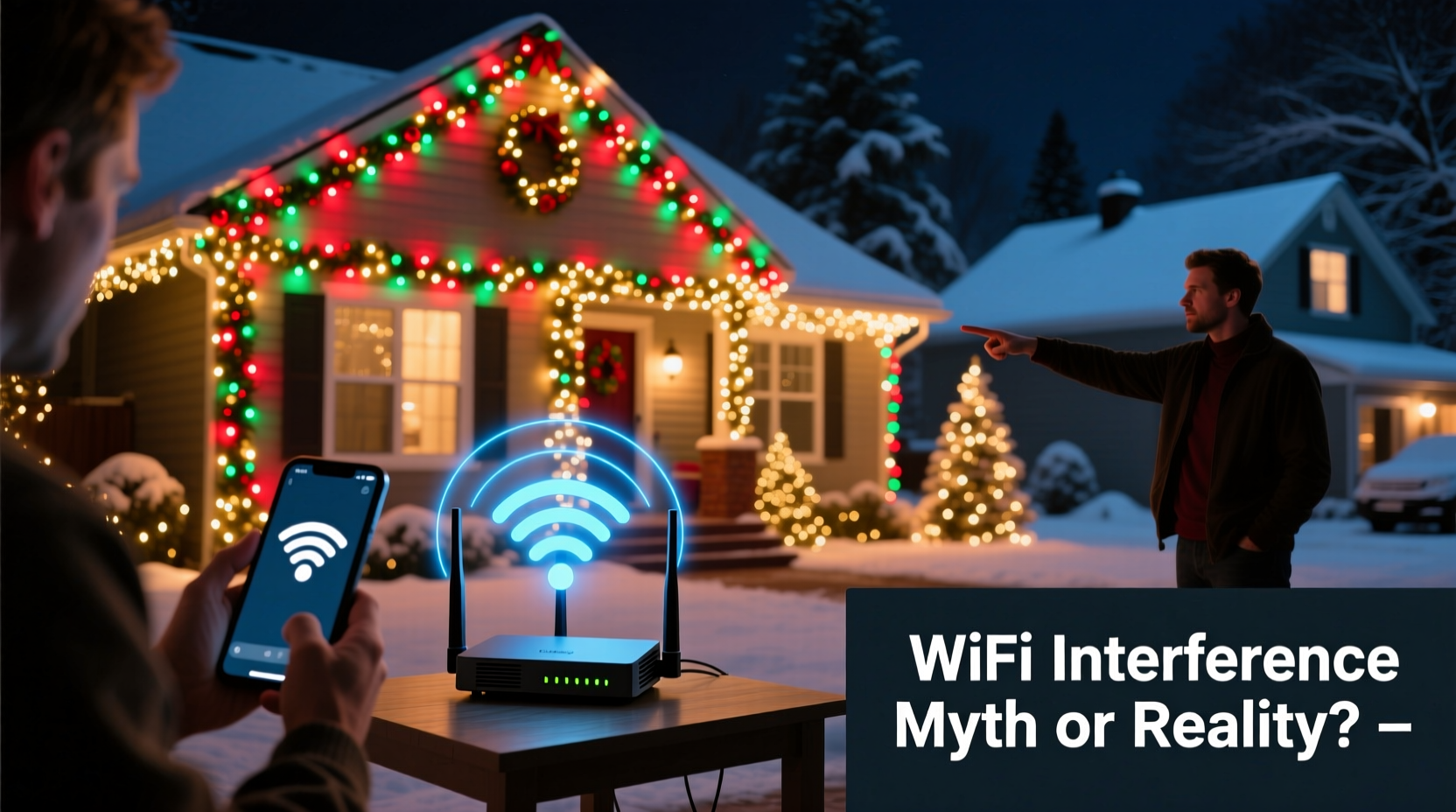 wifi signal interference caused by dense christmas light setups myth or real