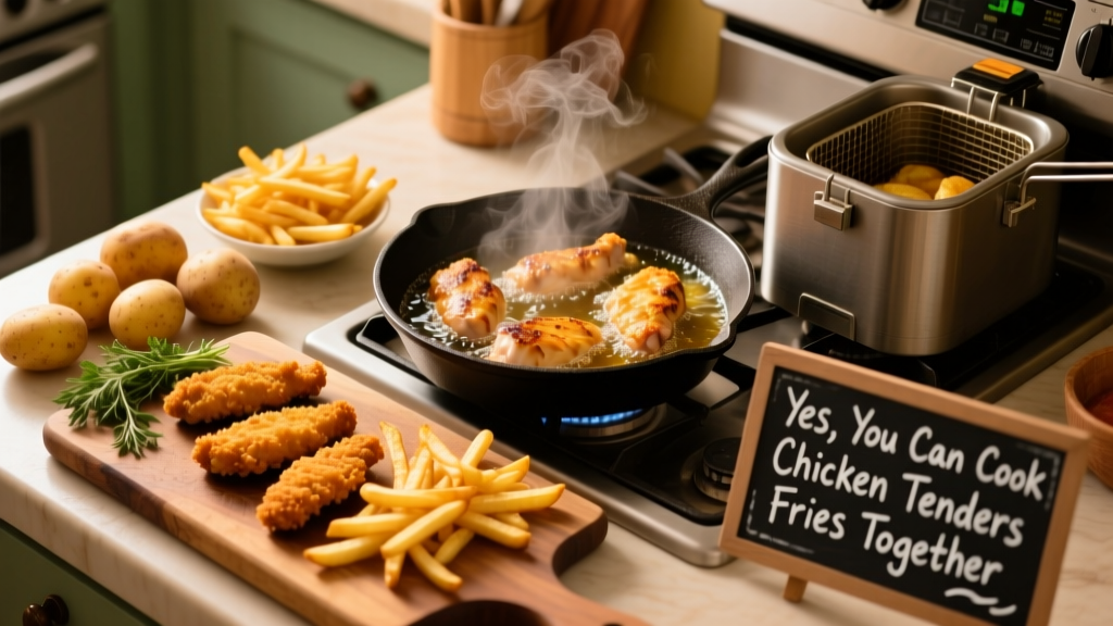 Yes, You *Can* Cook Chicken Tenders & Fries Together!