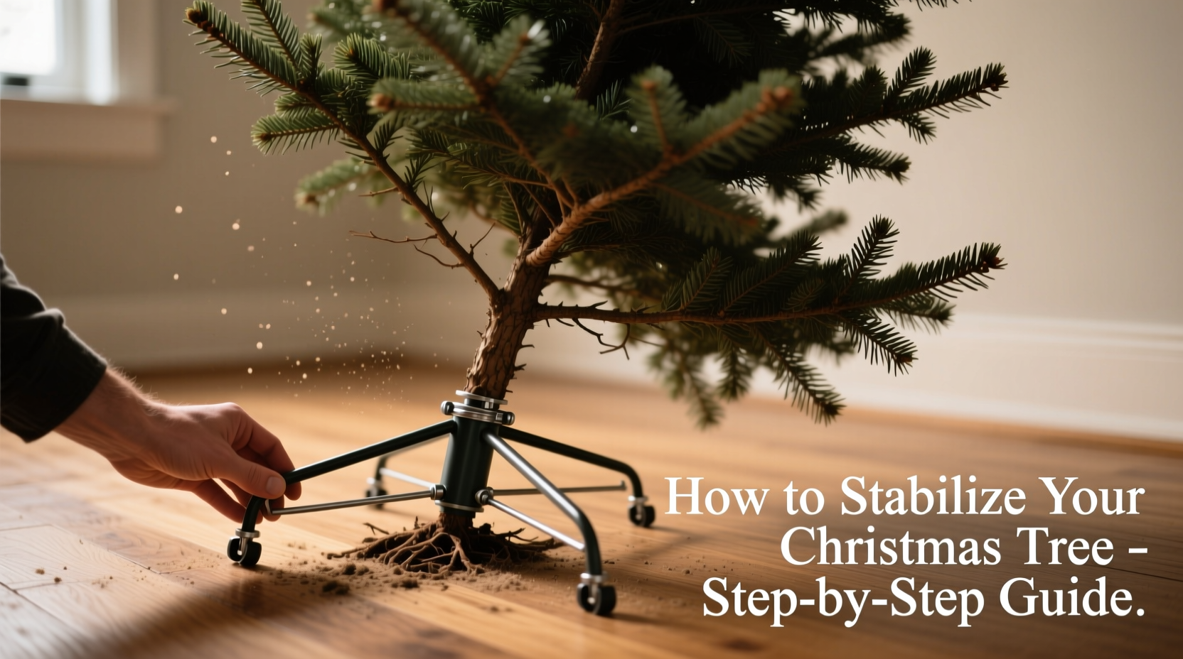 why does the top of my christmas tree lean and how to stabilize it securely
