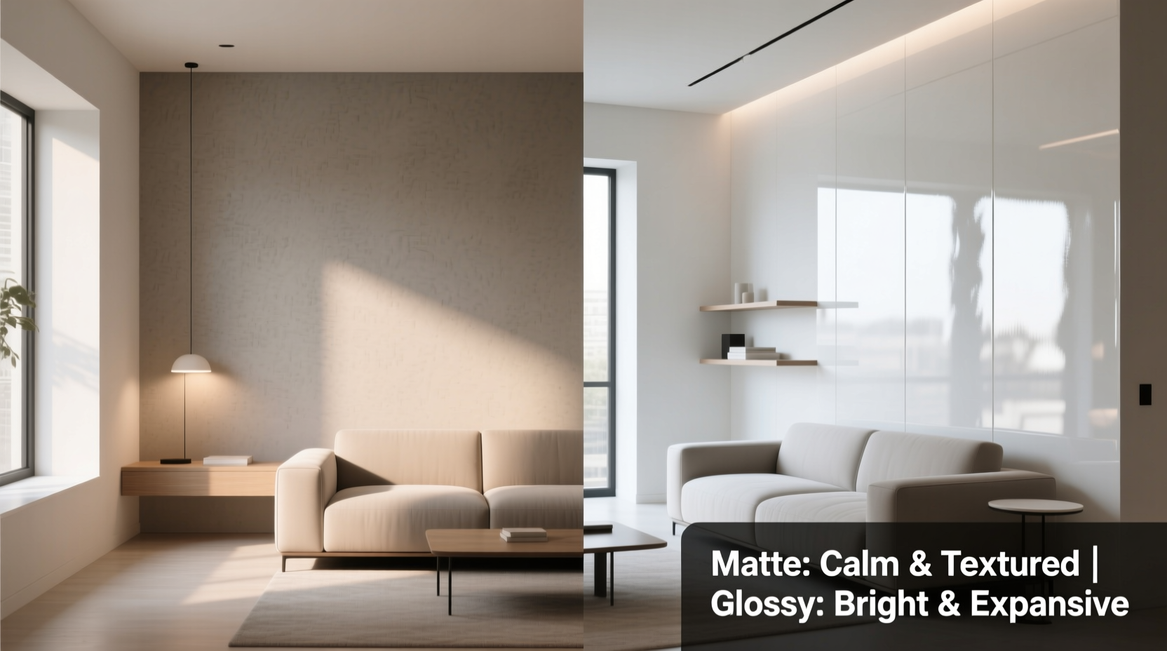 how to choose between matte and glossy wall finishes for small rooms