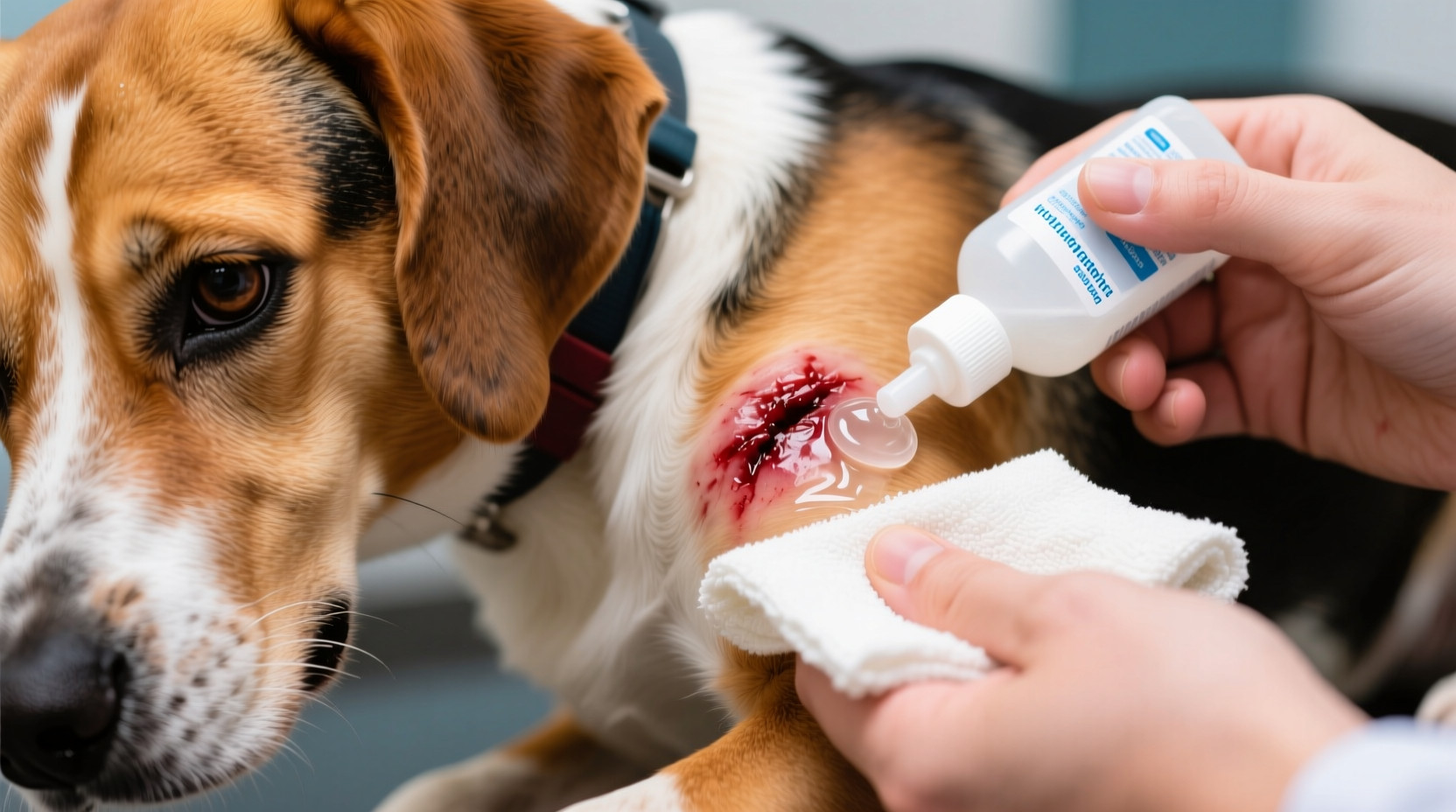 is it safe to use hydrogen peroxide on dogs for cleaning minor wounds