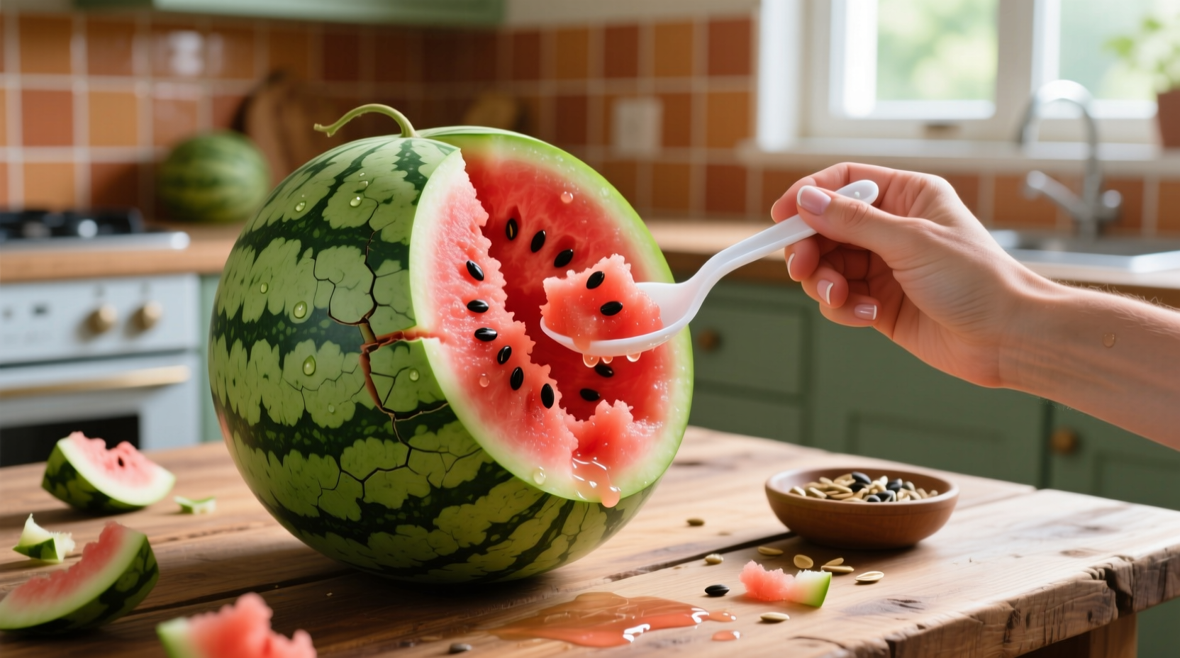 how to eat watermelon