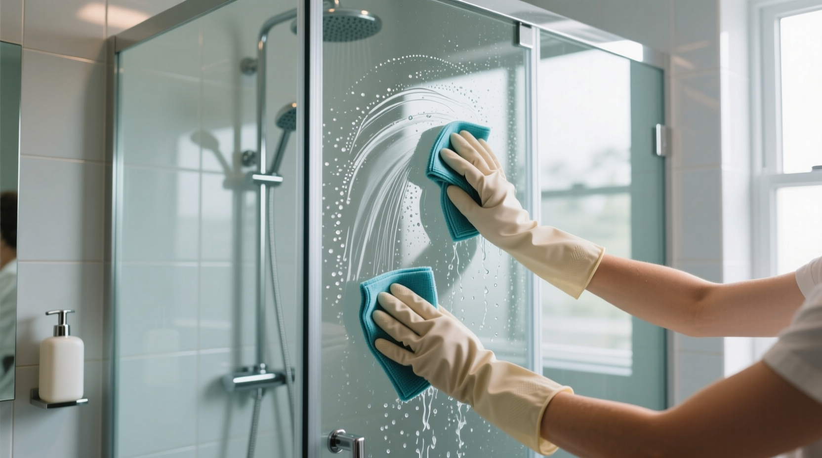 how to clean shower doors