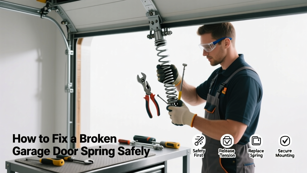 How to Fix a Broken Garage Door Spring Safely