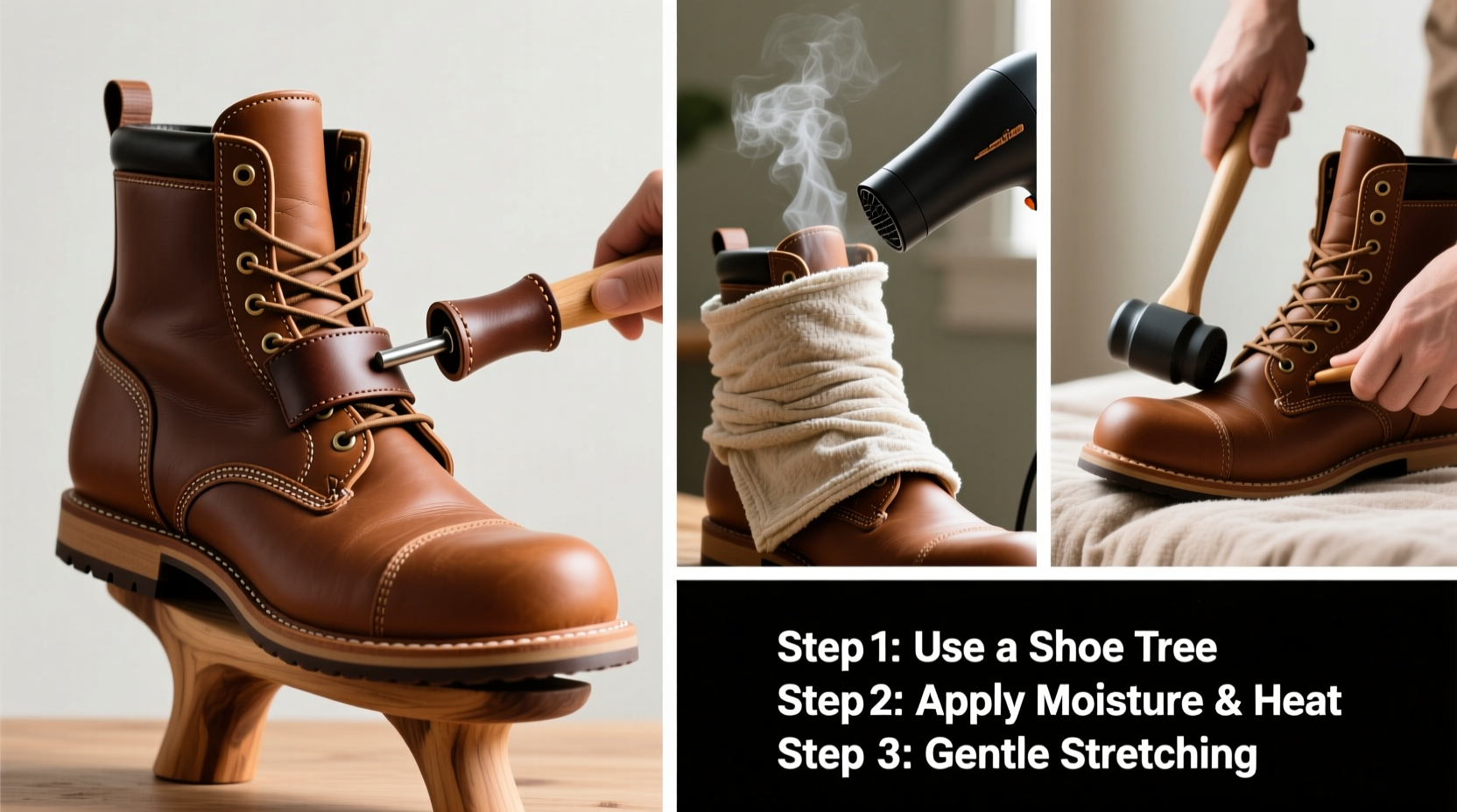 proven methods to stretch tight leather boots safely at home