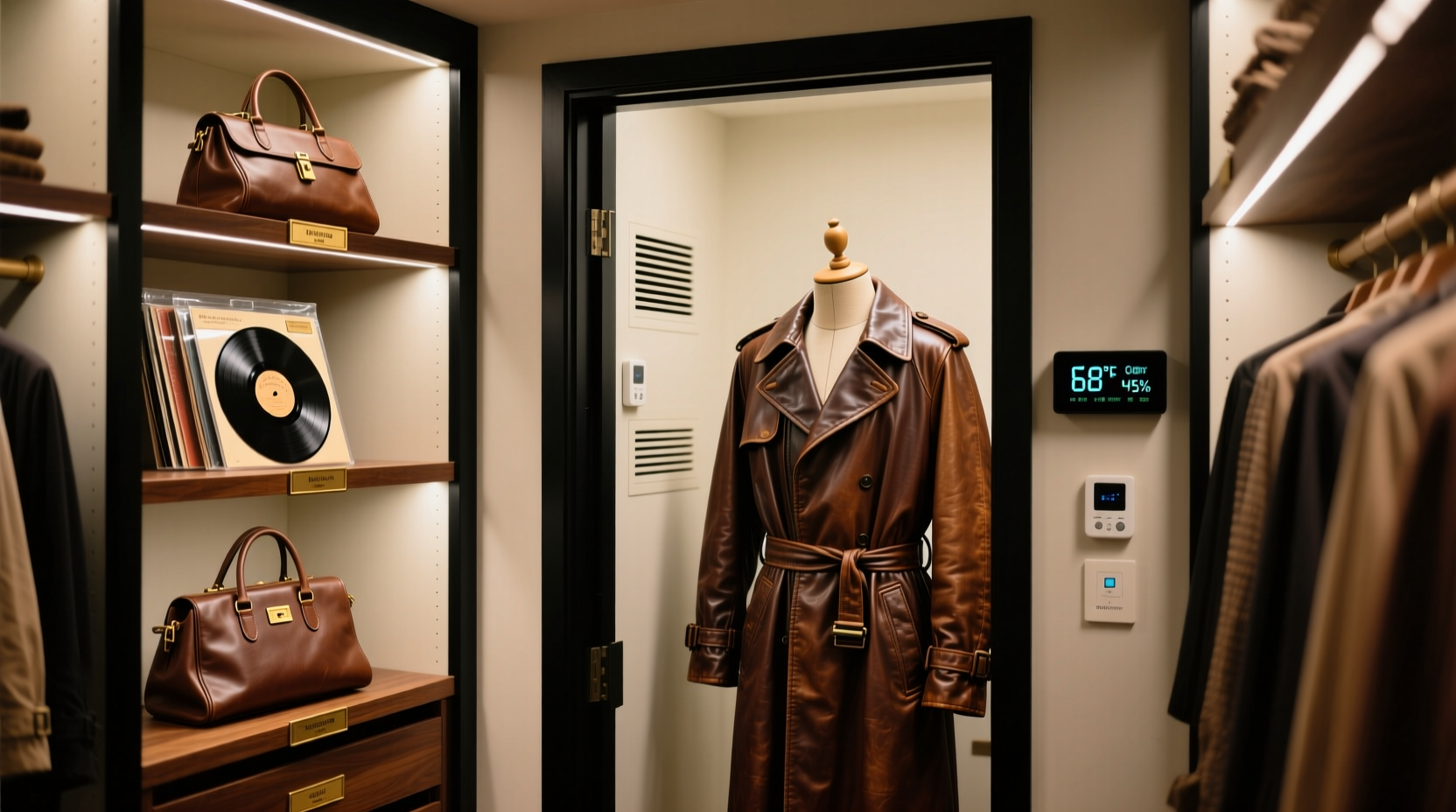 closet organization tips for vintage leather vinyl