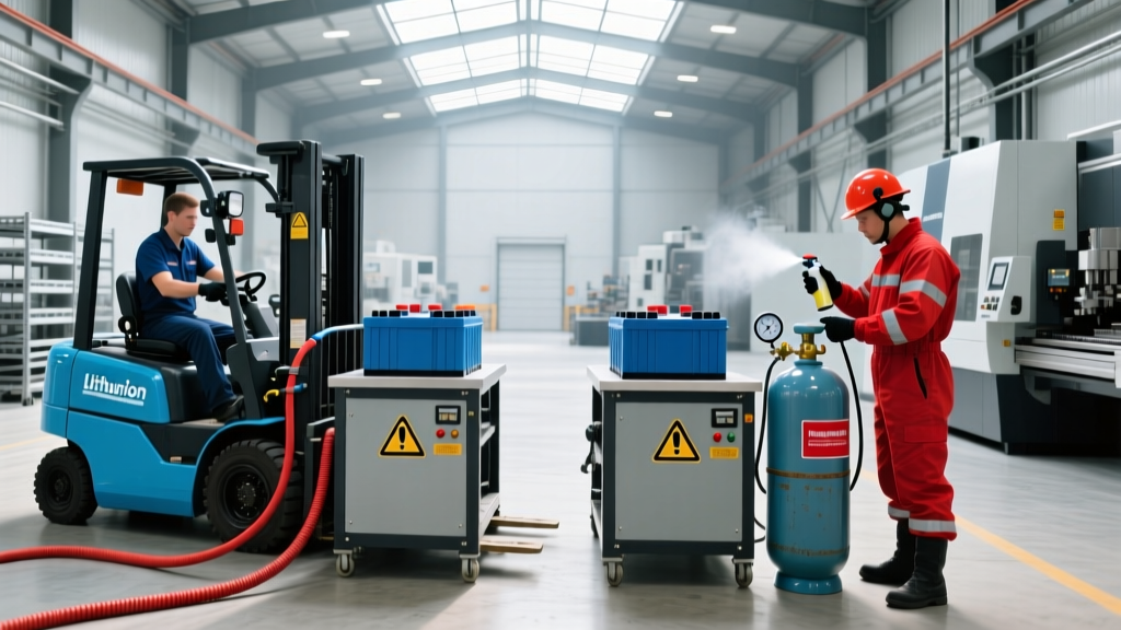 Handling Materials and Equipment: Battery vs Propane Safety Rules