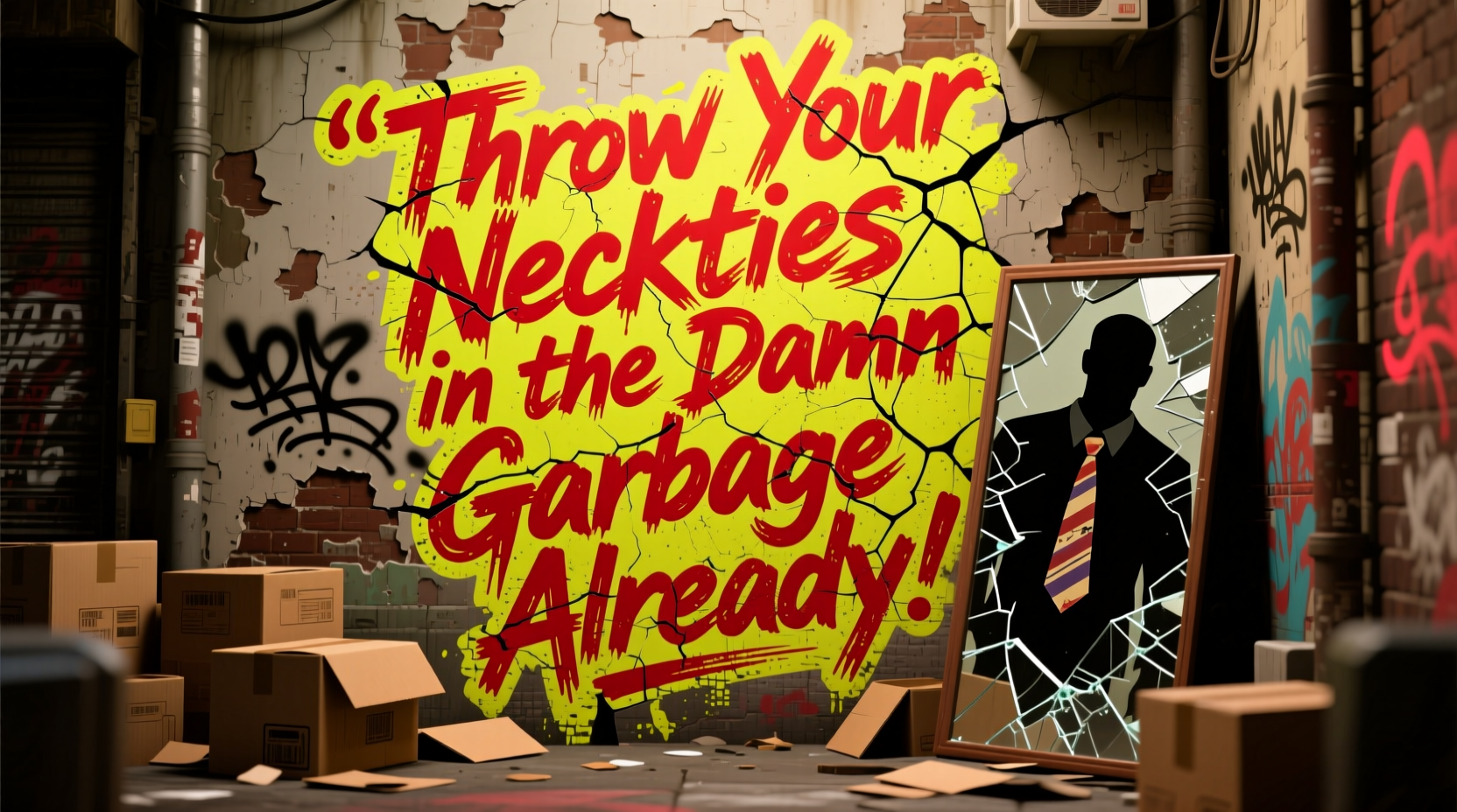 throw your neckties in the damn garbage already