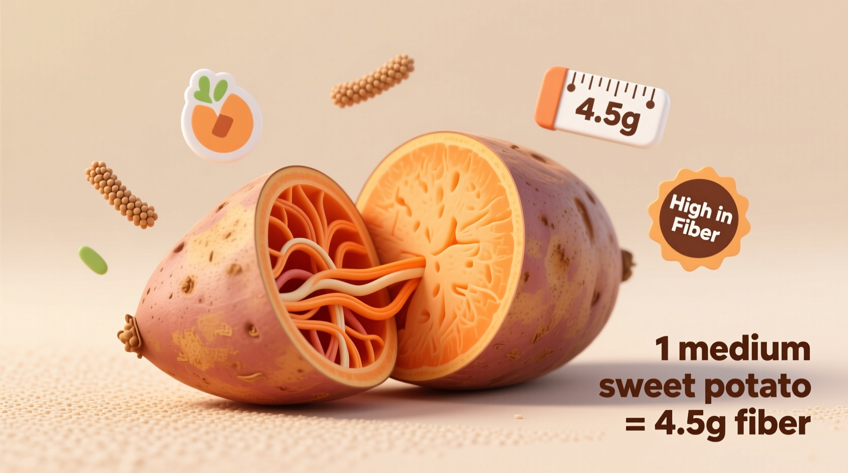 Fiber in Sweet Potato: Exact Amount Per Serving (Science-Backed)