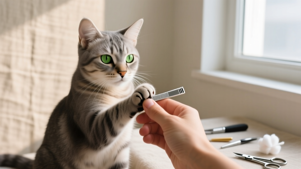 Cat Paw Holding Your Finger During Nail Trim: Trust