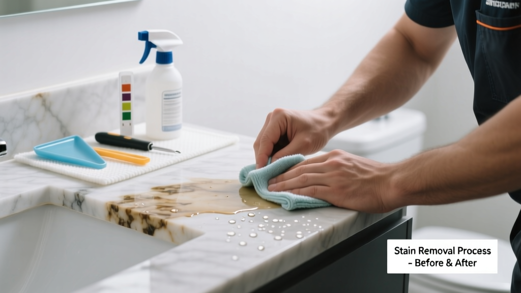 Fixing Natural Stone Stains in the Bathroom