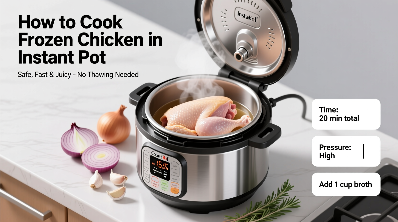 how to cook frozen chicken in instant pot