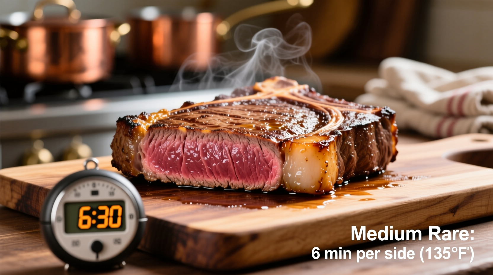 how long do you cook steak medium rare
