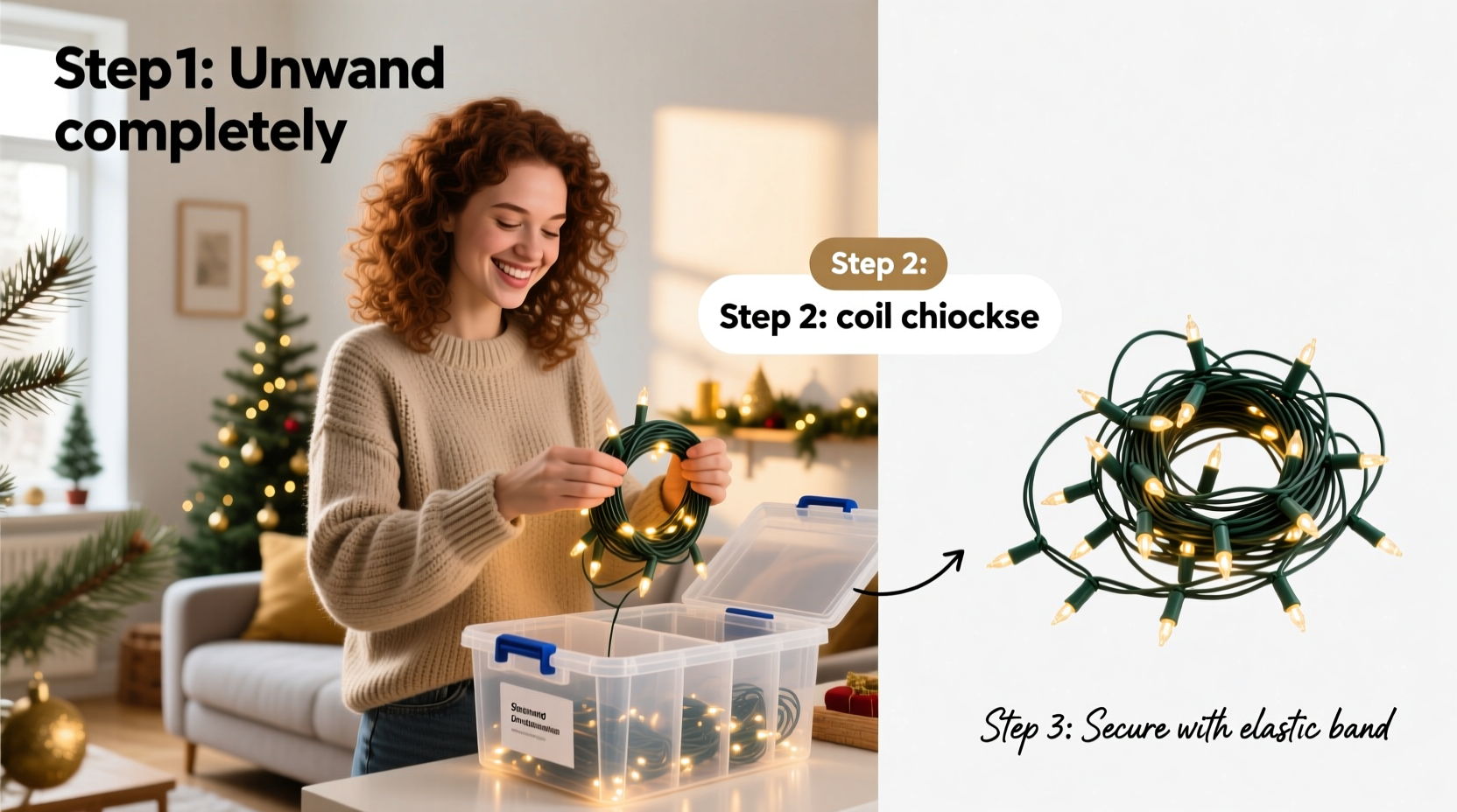 how to store christmas lights without the eternal knot struggle