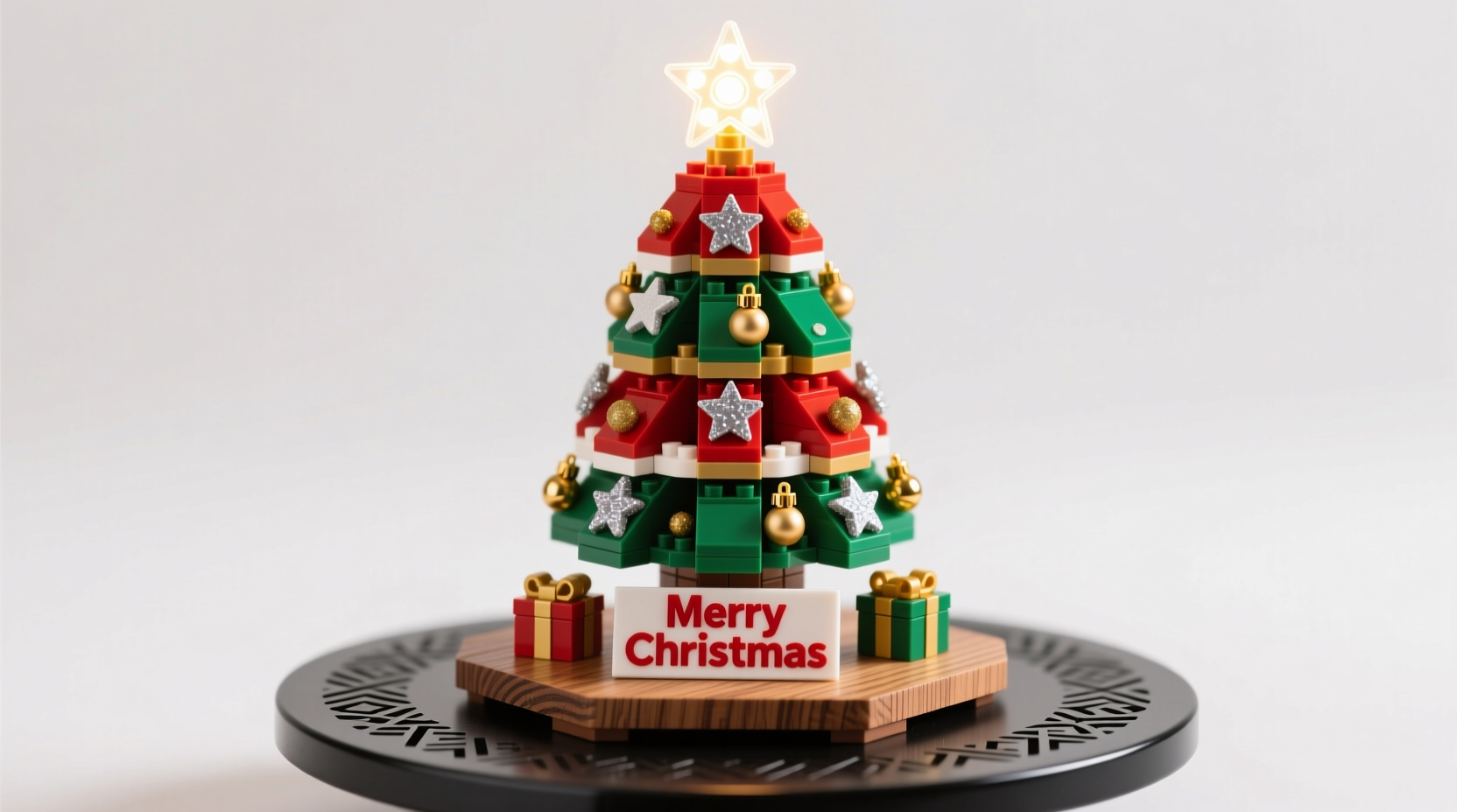 how to make a lego christmas tree that doubles as a display centerpiece