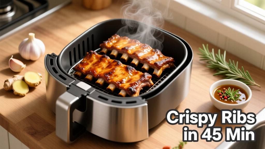 Crispy Ribs in Air Fryer: Juicy + Crispy in 45 Min